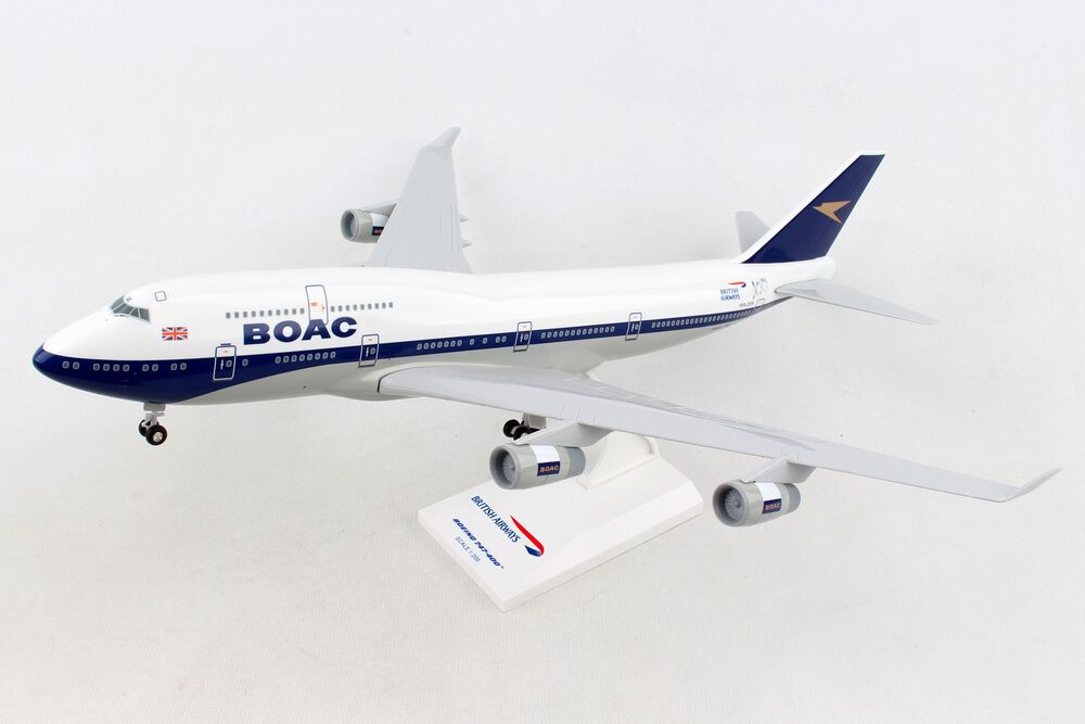 747-400 ブリティッシュエアウェイズ 「BOAC 100周年記念塗装」 G-BYGC (ギア/スタンド付属) 1/200 ※プラ製 [SKR1015]