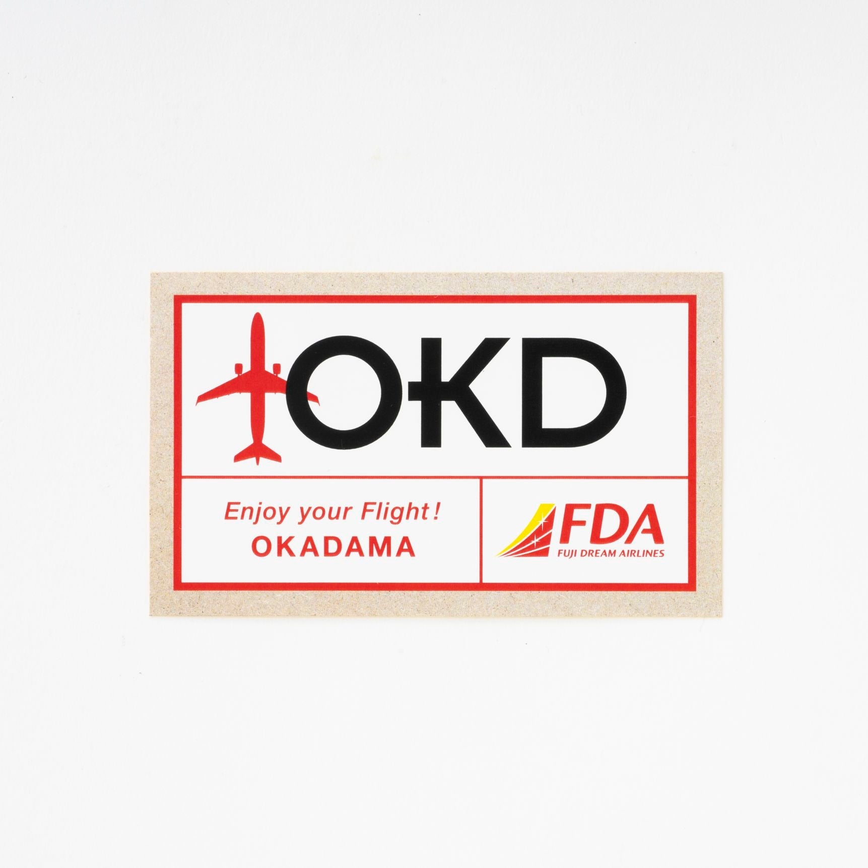 FDAオリジナル 3レターステッカー ( OKD丘珠空港 ) フジドリームエアラインズ [5100092A]