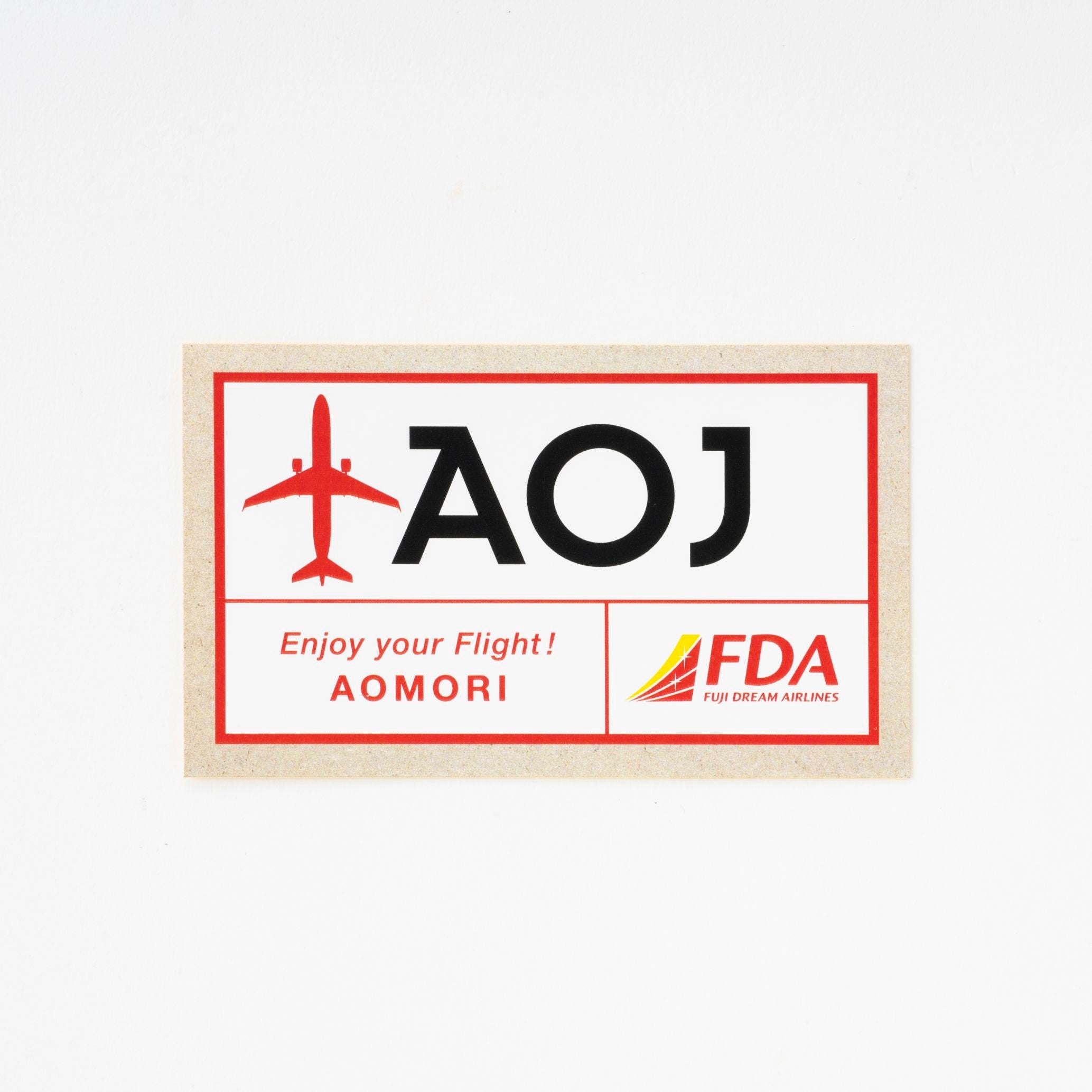 FDAオリジナル 3レターステッカー ( AOJ青森空港 ) フジドリームエアラインズ [5100092C]