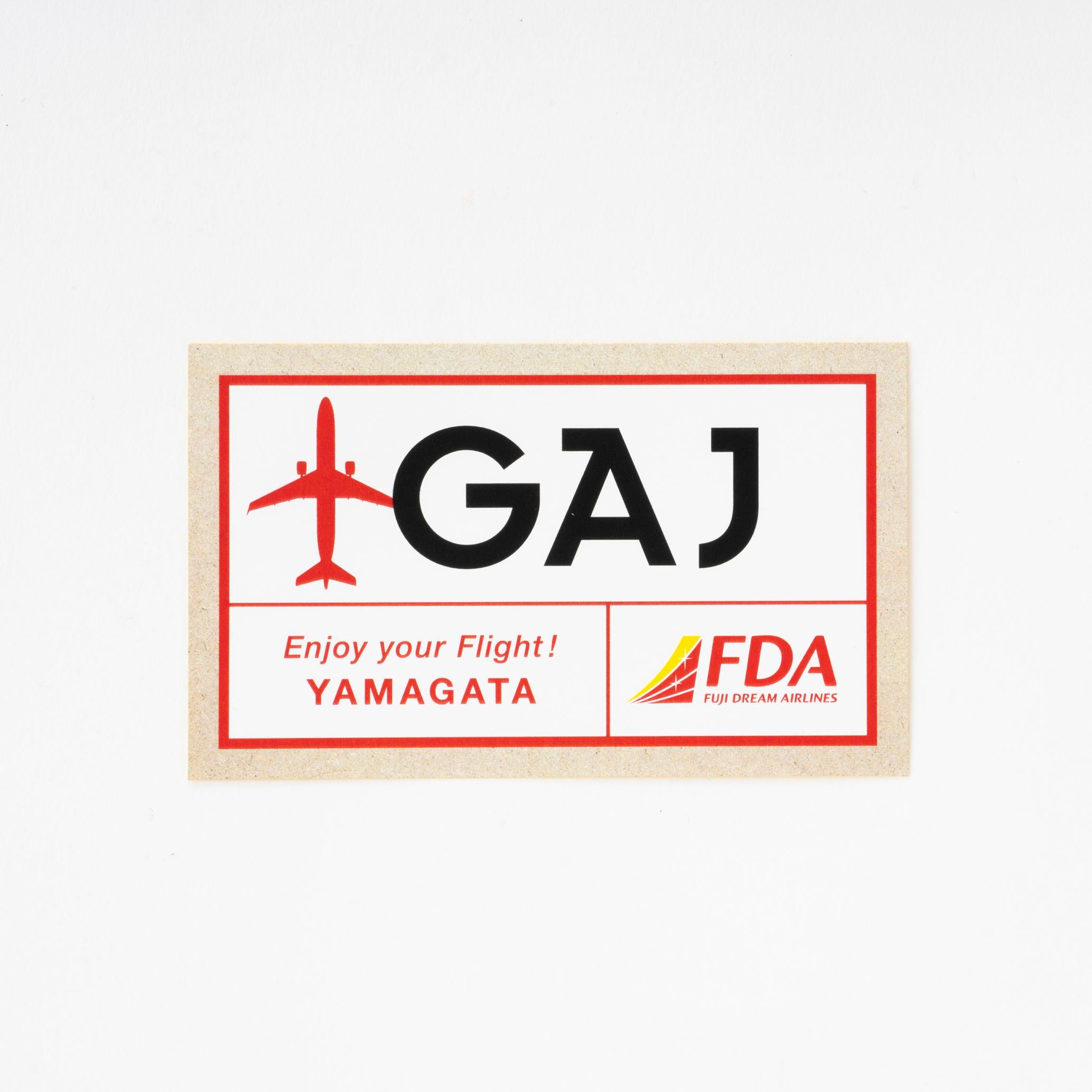 FDAオリジナル 3レターステッカー ( GAJ山形空港 ) フジドリームエアラインズ [5100092E]