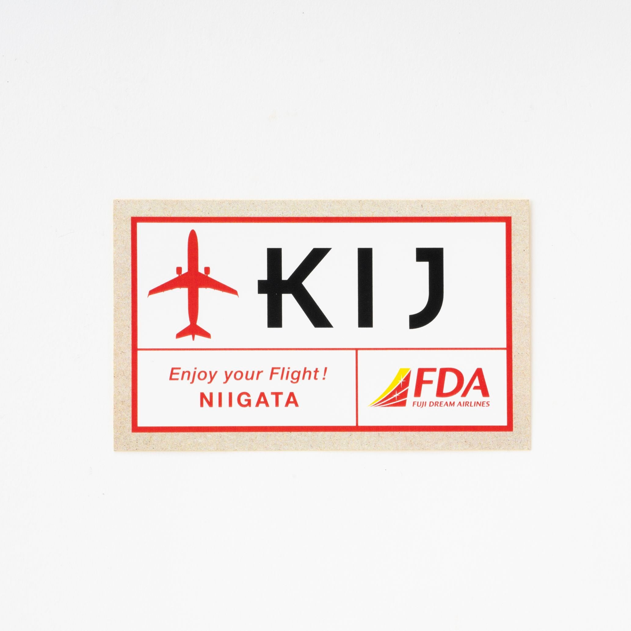 FDAオリジナル 3レターステッカー ( KIJ新潟空港 ) フジドリームエアラインズ [5100092F]