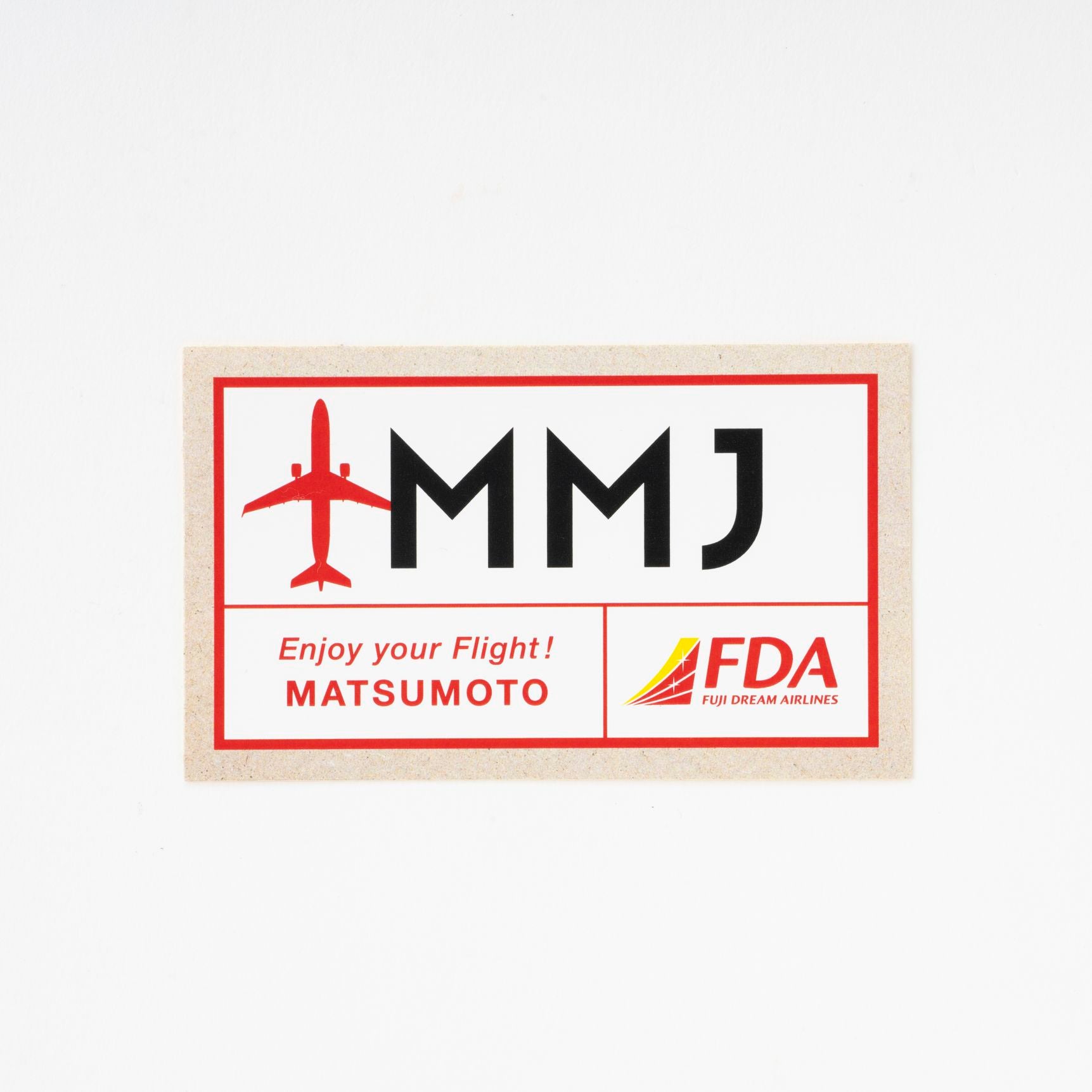 FDAオリジナル 3レターステッカー ( MMJまつもと空港 ) フジドリームエアラインズ [5100092G]