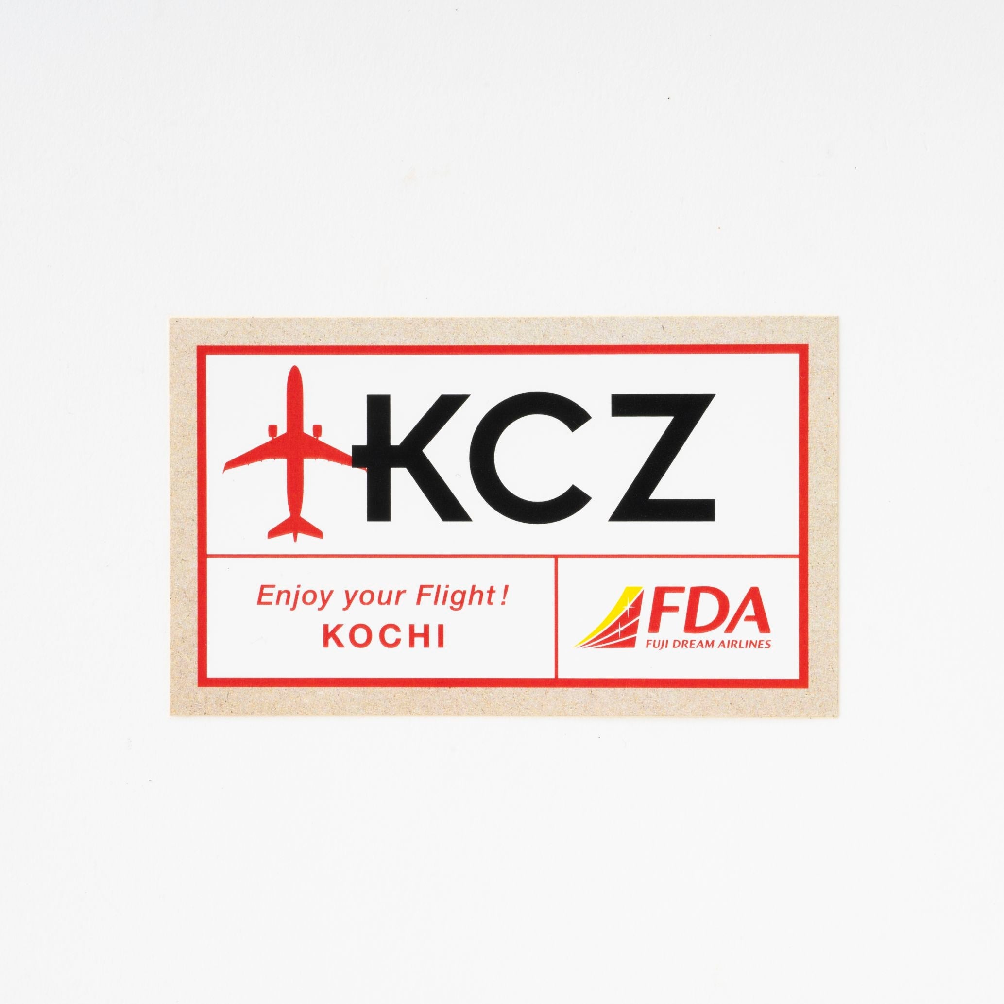 FDAオリジナル 3レターステッカー ( KCZ高知空港 ) フジドリームエアラインズ [5100092K]