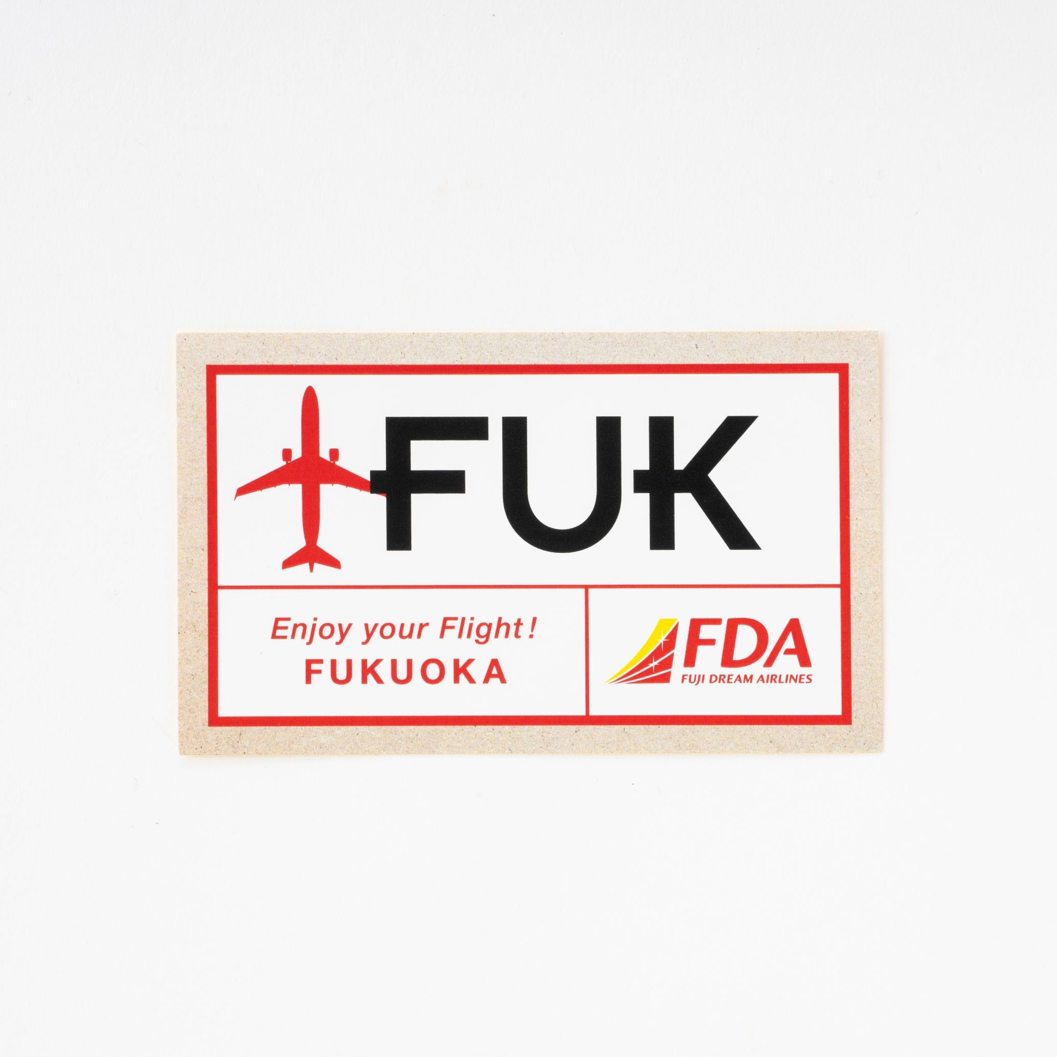 FDAオリジナル 3レターステッカー ( FUK福岡空港 ) フジドリームエアラインズ [5100092L]