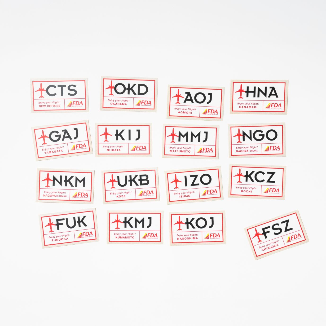 FDAオリジナル 3レターステッカー ( UKB神戸空港 ) フジドリームエアラインズ [5100092O]
