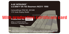 【1/29(月)発売】【予約商品】A-6Eイントルーダー  アメリカ海軍 第165攻撃飛行隊「ブーマース」  NG511 1990年　1/72 [001648]