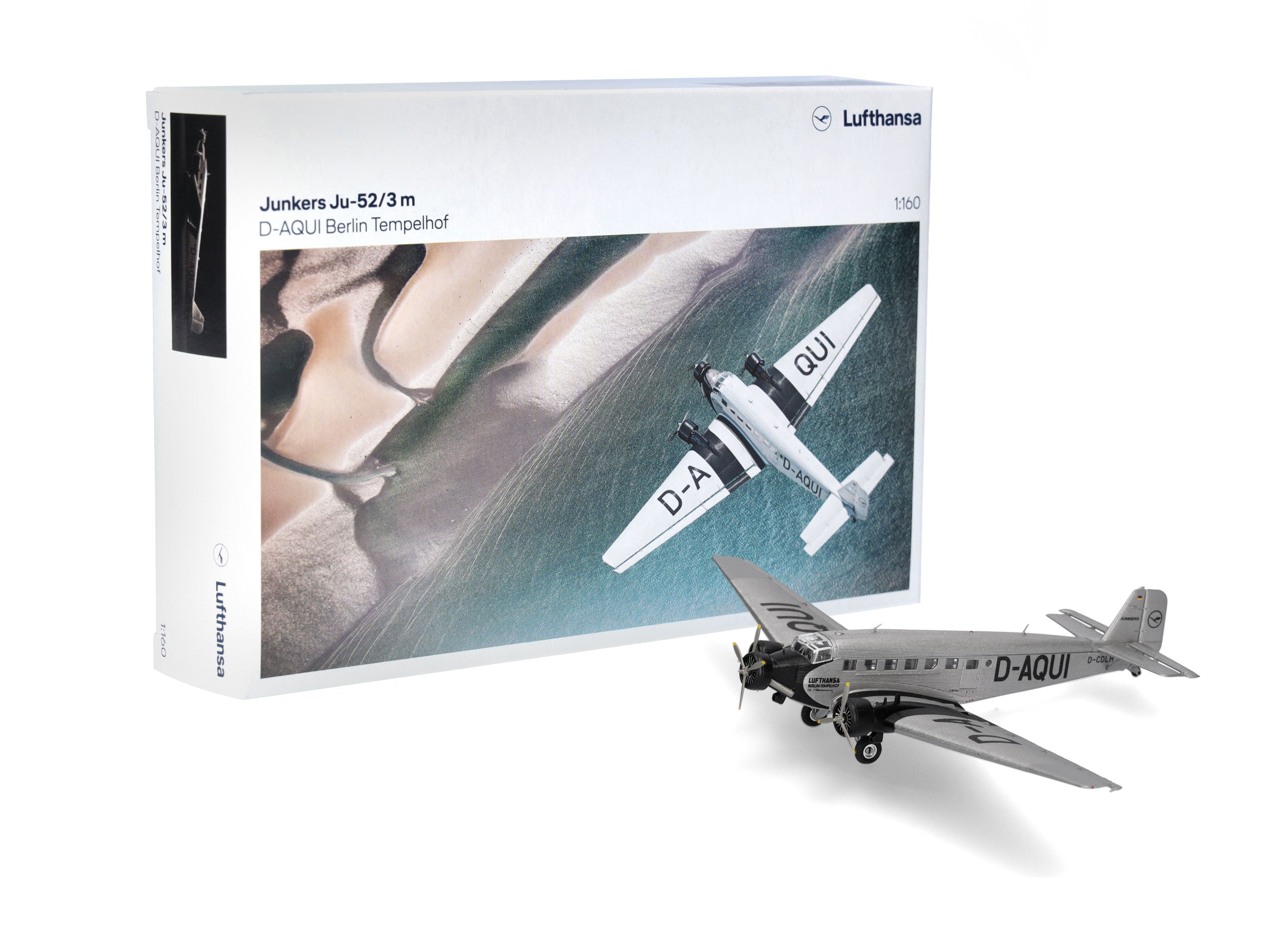 1/160 Herpa Lufthansa Ju52/3m ルフトハンザ航空 Herpa Wings 【予約商品】Ju-52 ルフトハンザ・ユンカース D-AQUI 1