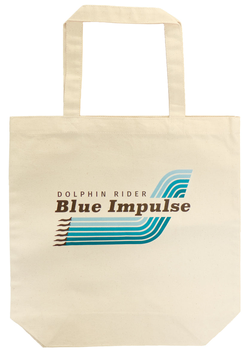 Blue Impulse Border Natural Tote Bag [11108458]