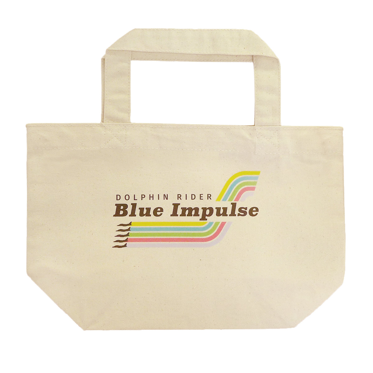 Blue Impulse Border Natural Lunch Tote [11108462]