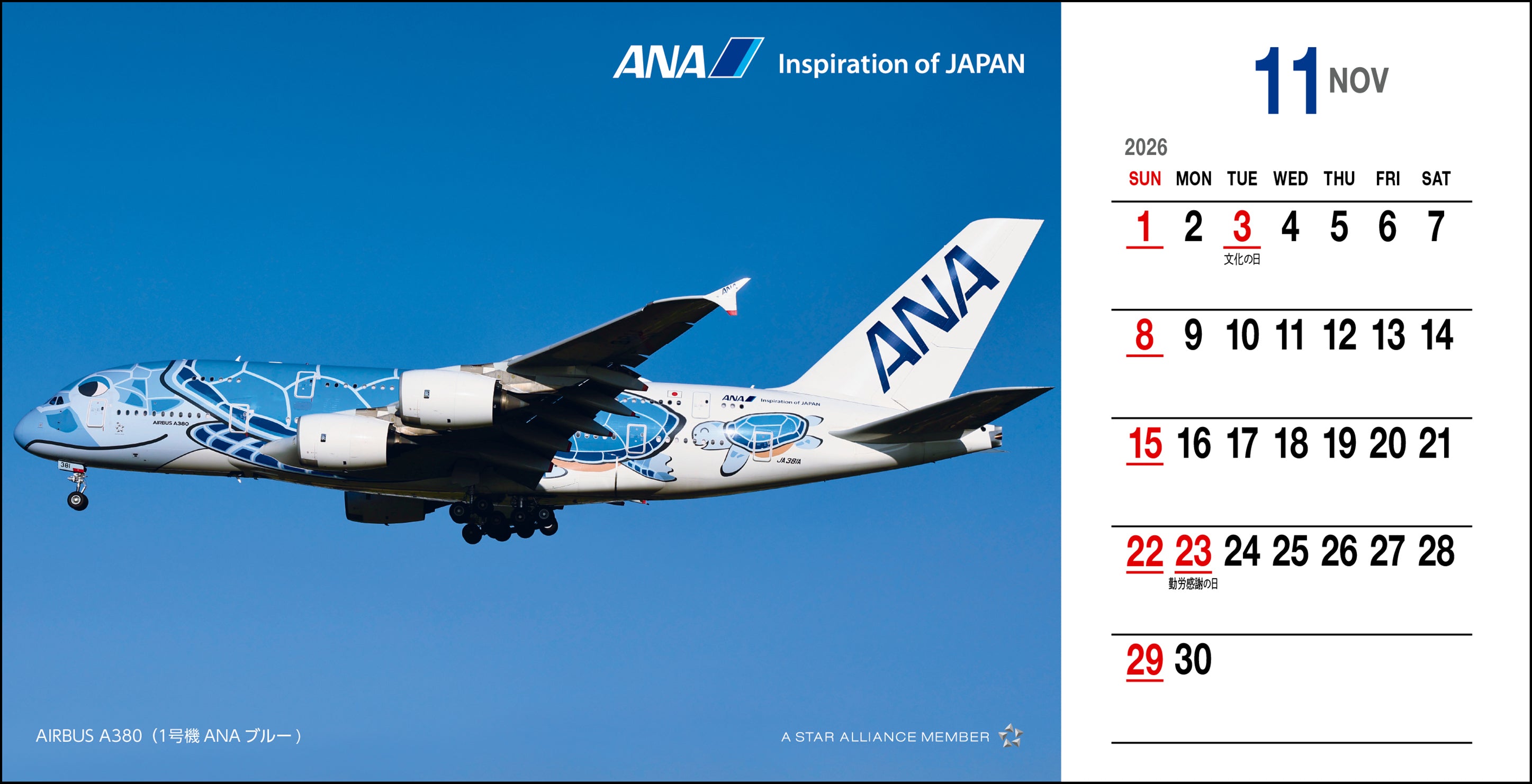 【予約商品】2026年版 卓上 ANA 絵はがきカレンダー (AC20250826) [4961506311297]