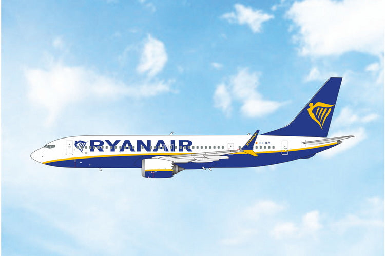 【予約受付終了】【予約商品】B737 MAX8 ライアンエア EI-ILV 1/400 (PH20260522)［12098］