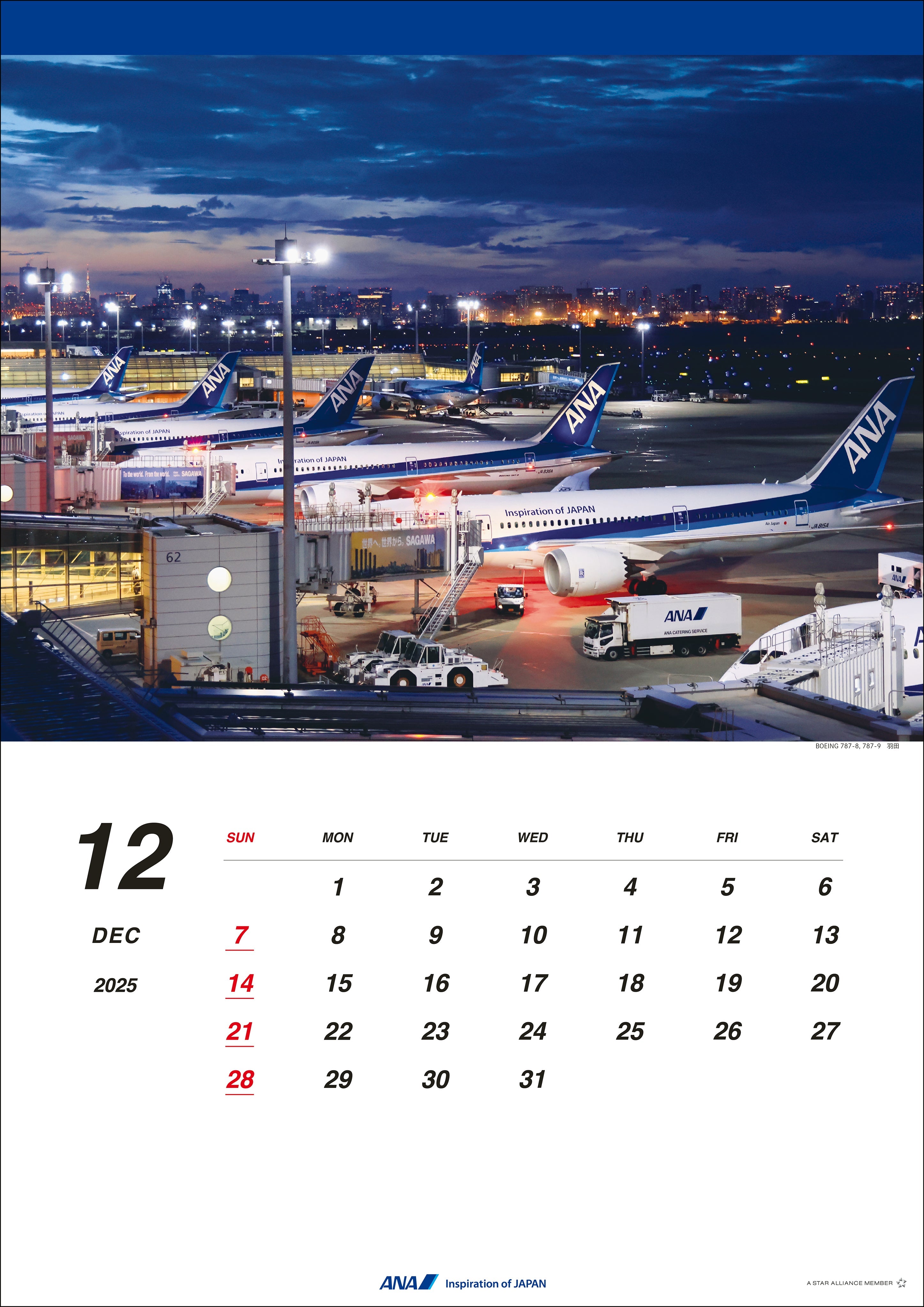 2025 ANA 787 Wall Calendar [4961506311112] 