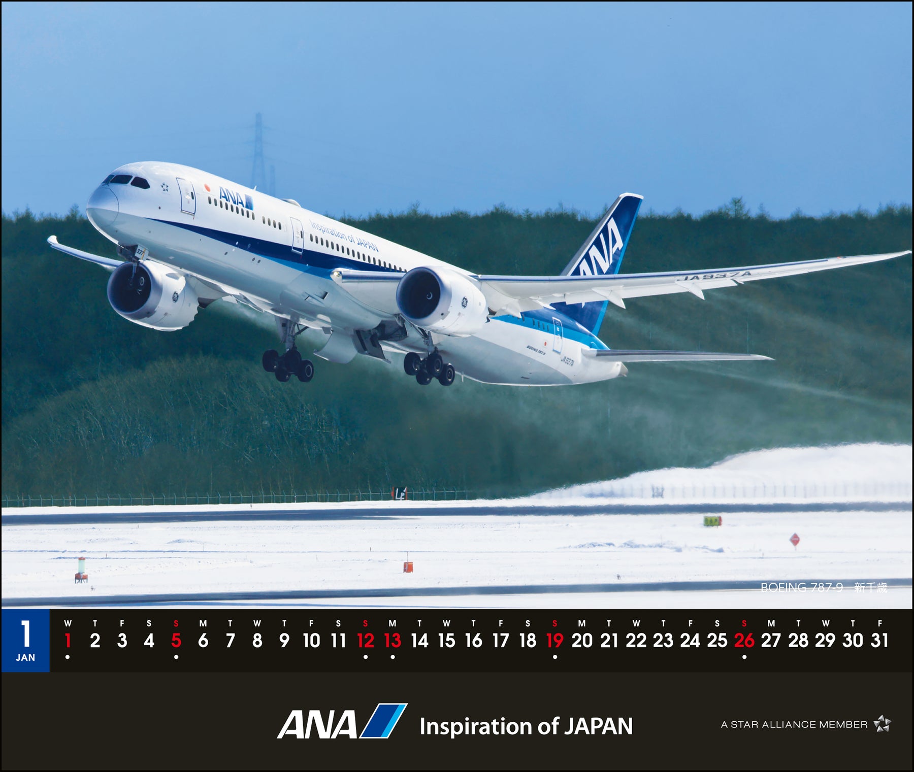 【予約商品】2025年版 卓上ANA 787カレンダー (ANA20240803) [4961506311129]