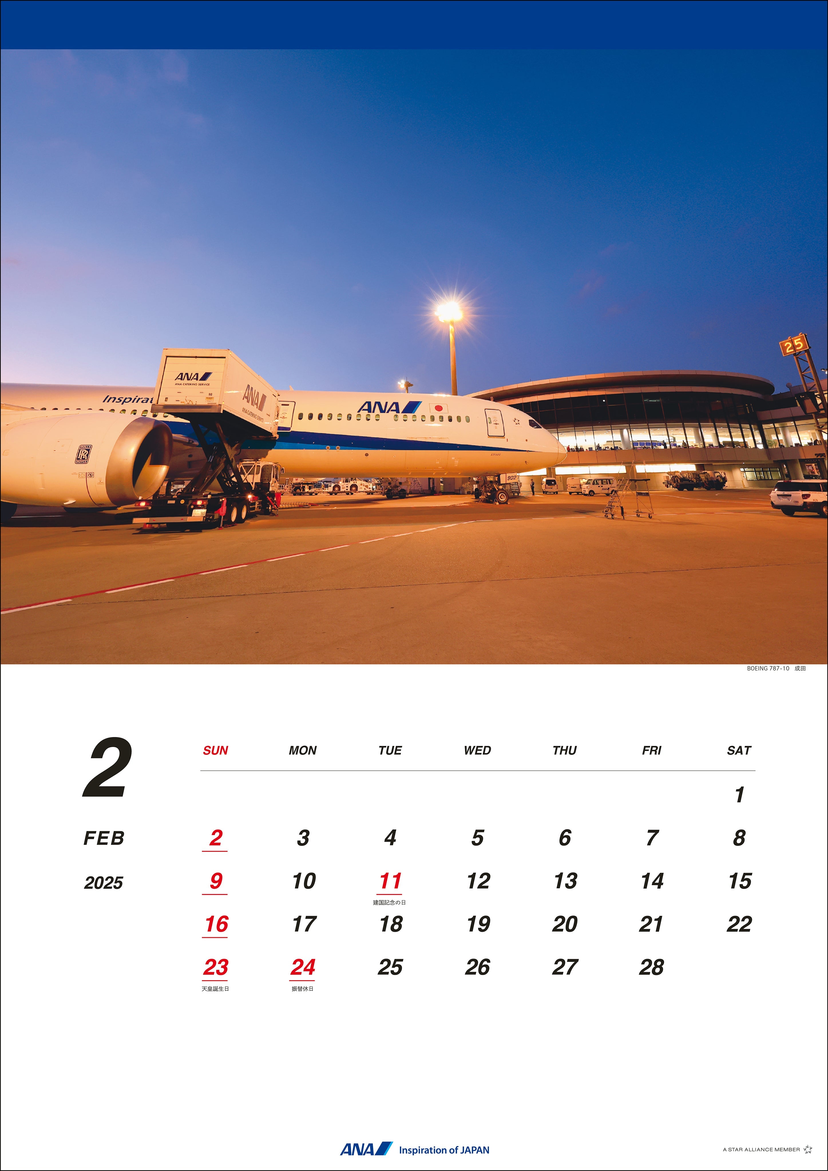 2025 ANA 787 Wall Calendar [4961506311112] 