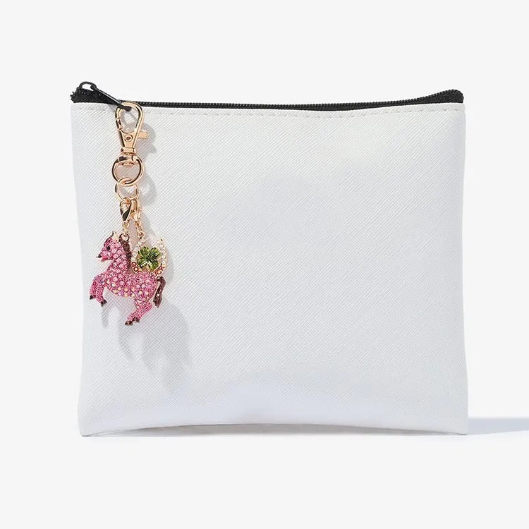 JALオリジナル ウマのキラキラキーリング(馬蹄と四つ葉のクローバーのチャーム付き） シルバー [アンティエーレ] 日本航空 [3913K-02]