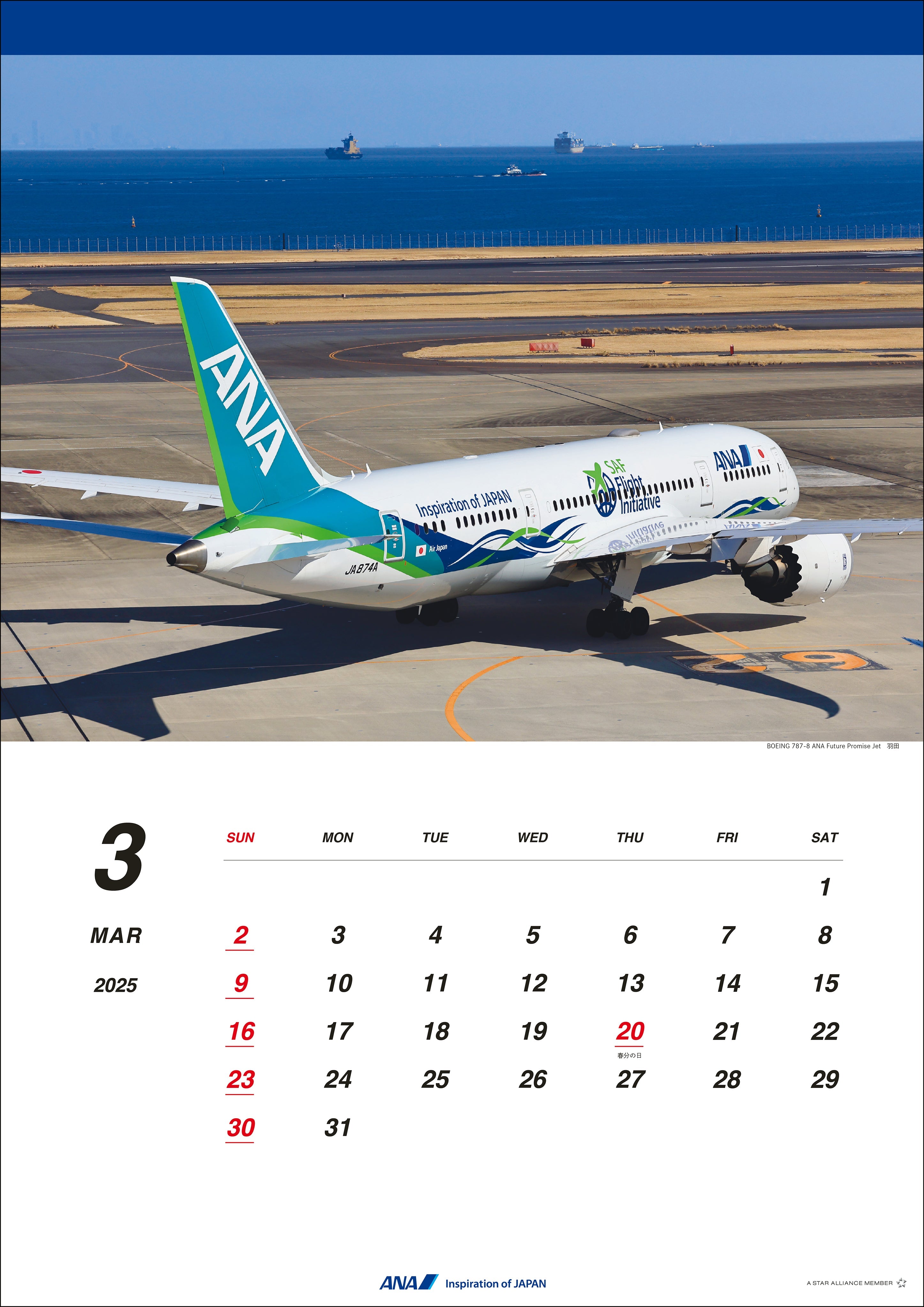 2025 ANA 787 Wall Calendar [4961506311112] 