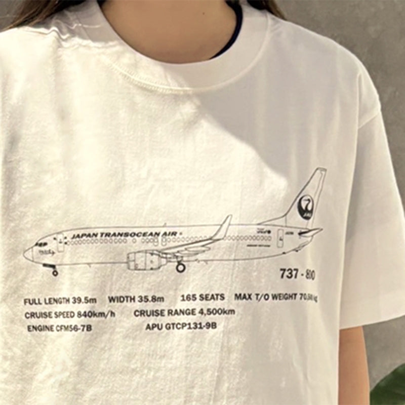 JTAオリジナル Tシャツ ON GROUND ホワイト/白 日本トランスオーシャン航空