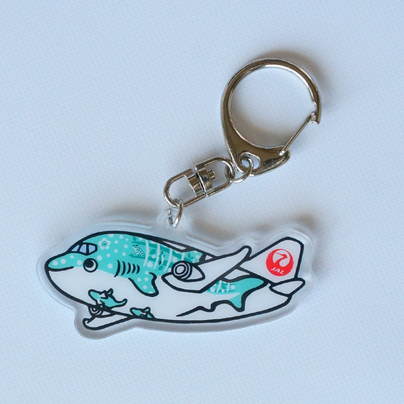 JAL JTAセールス JTAオリジナル 結ジンベエ 蓄光アクリルキーホルダー