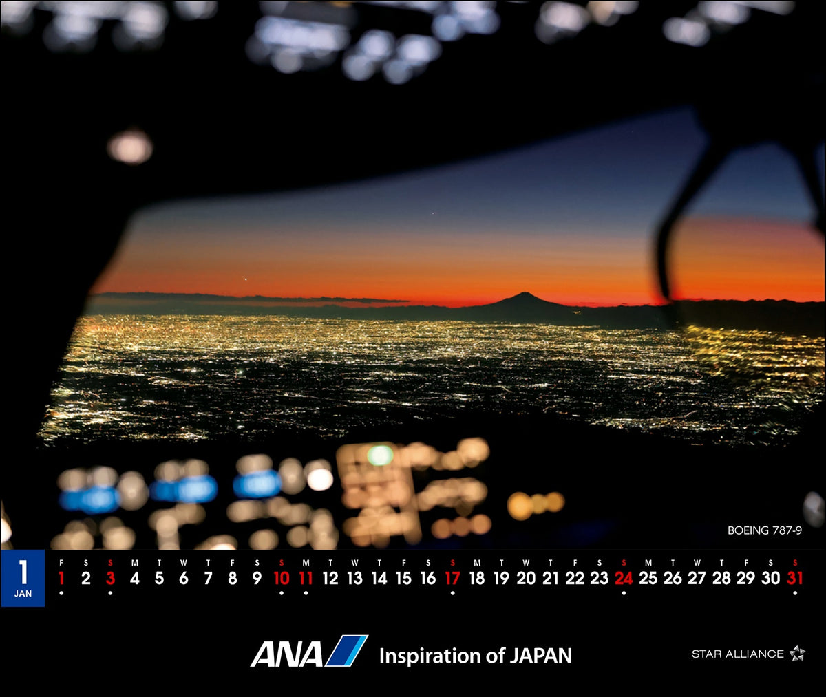 【予約商品】2027年版 ルーク・オザワ撮影 卓上 ANA THE COCKPITカレンダー (ANC20260817)［4961506311624］
