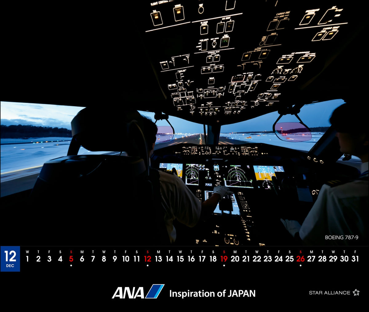 【予約商品】2027年版 ルーク・オザワ撮影 卓上 ANA THE COCKPITカレンダー (ANC20260817)［4961506311624］