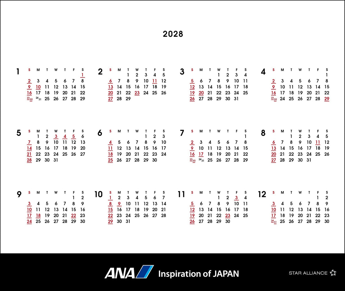 全日空 2027年版 ルーク・オザワ撮影 卓上 ANA THE COCKPITカレンダー [4961506311624]