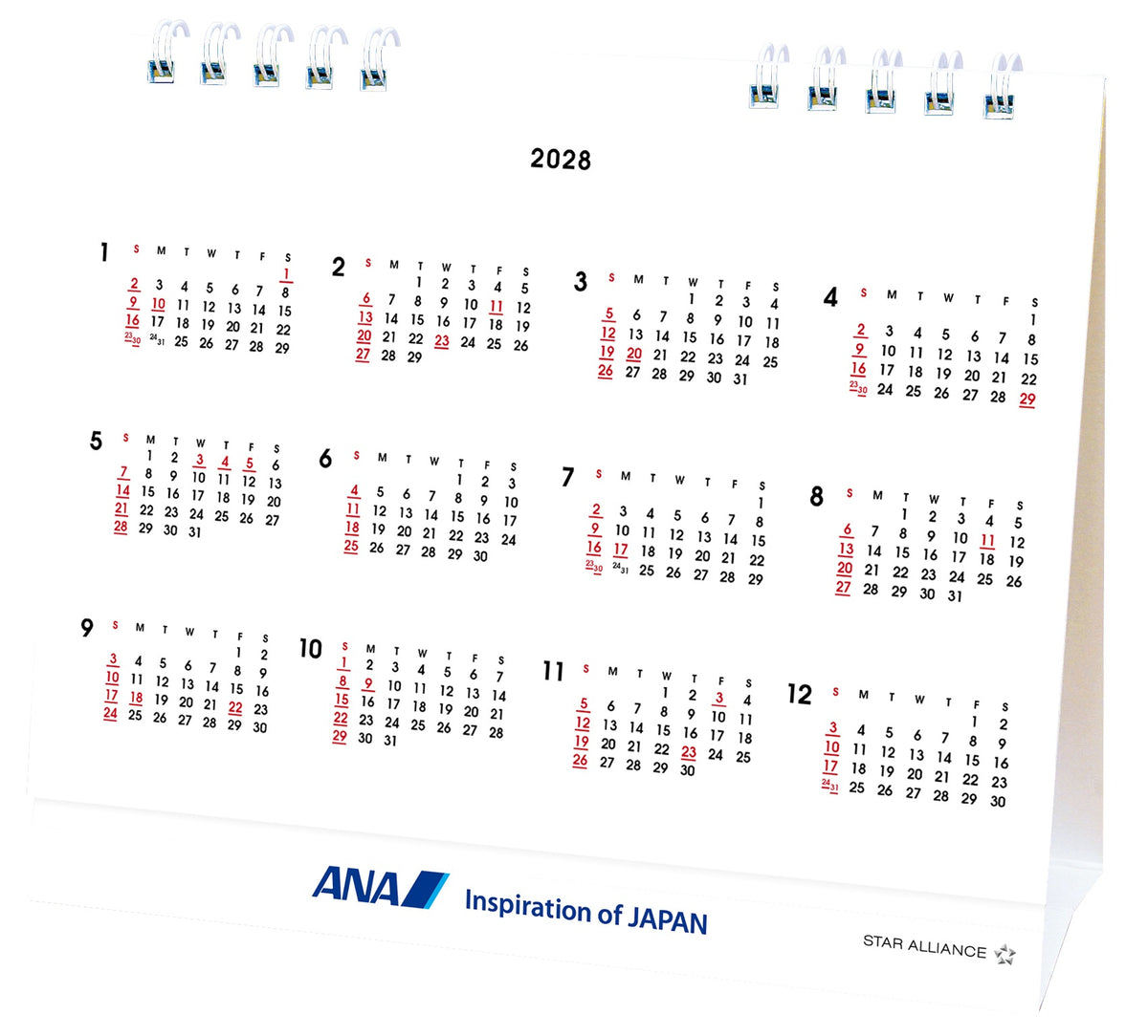 【予約商品】2027年版 ルーク・オザワ撮影 卓上 ANAメモカレンダー (ANC20260817)［4961506311631］