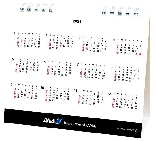 【予約商品】2027年版 ルーク・オザワ撮影 卓上 ANA 787カレンダー (ANC20260817)［4961506311686］