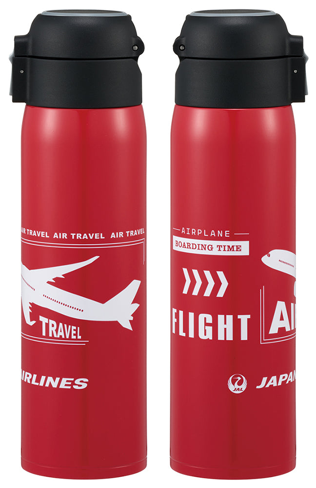 JALオリジナル JAL 日本航空 FLIGHT AIR ステンレスワンタッチボトル 水筒480ml [BJK9053]