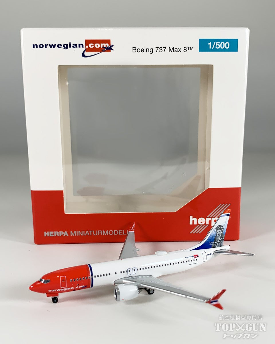 Herpa Wings 737 MAX8 ノルウェー エアシャトル Charles Lindbergh SE