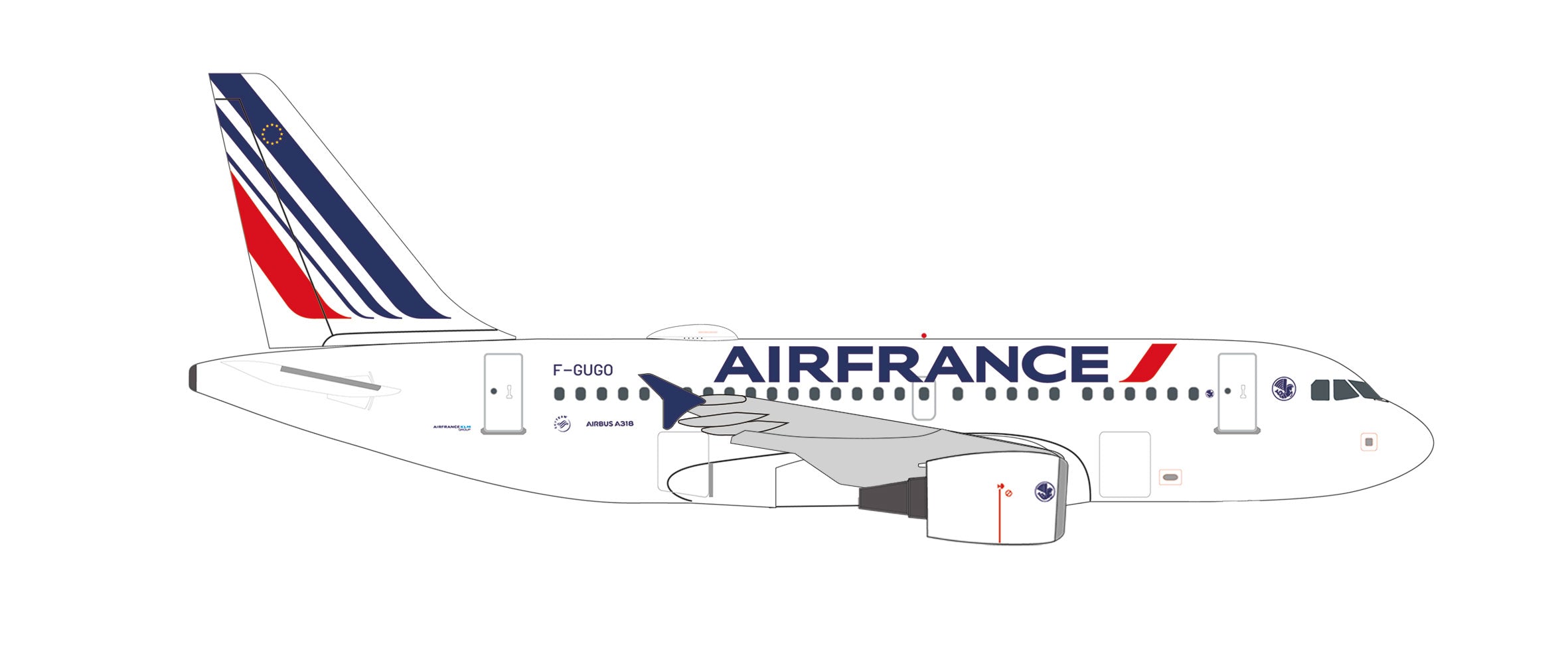 A318 Air France 2021 new paint F-GUGO 1/500 [535779]