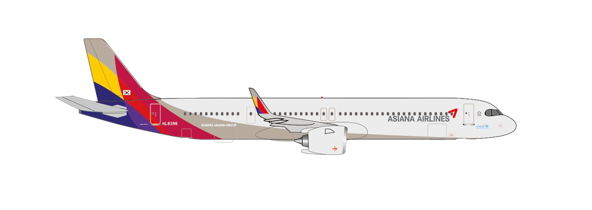 A321neo Asiana Airlines HL8398 1/500 [536493]