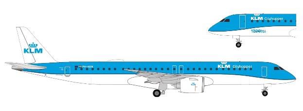 [Pre-order item] E195-E2 KLM Cityhopper PH-NXM 1/500 (HE20240825) [536554-001] 