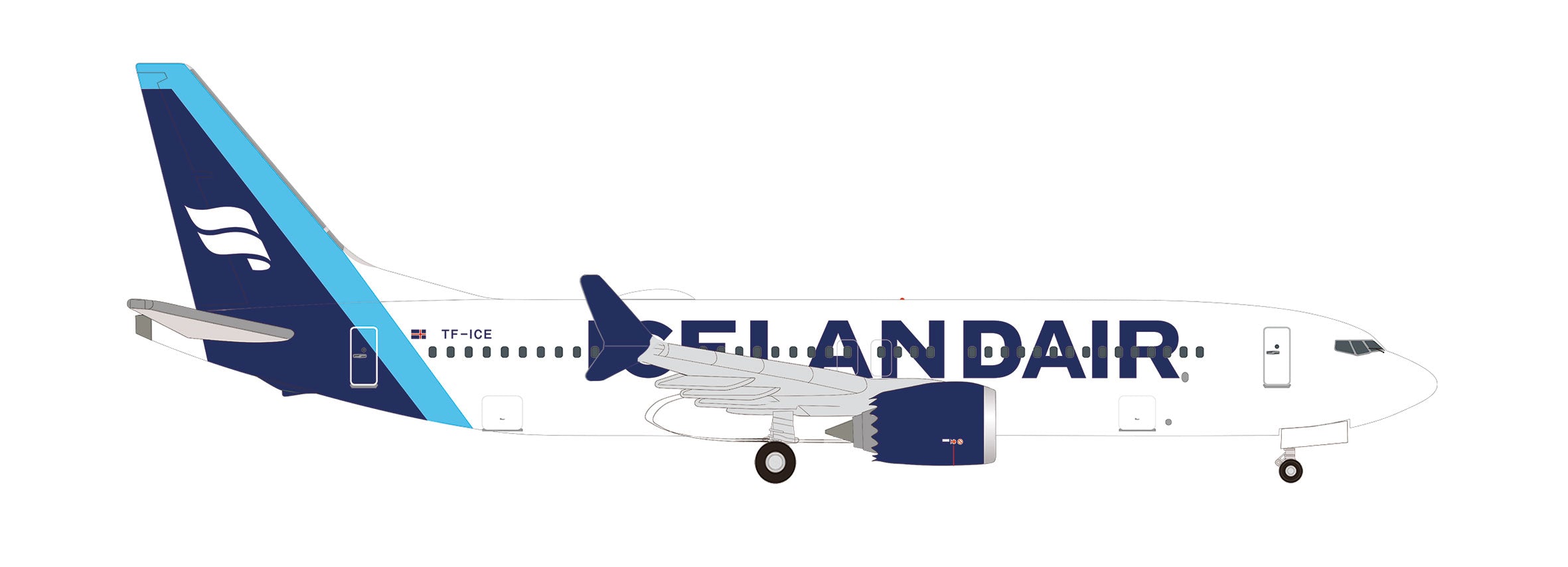 737 Max 8 Icelandair new livery 2022 TF-ICE "Jokulsarlon" 1/500 [536752]