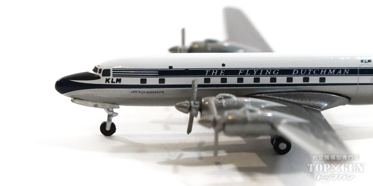 Maqueta A Escala 1/500 Del Avión KLM Douglas DC-6B - Modelo Prefabricado En Metal, Coleccionismo