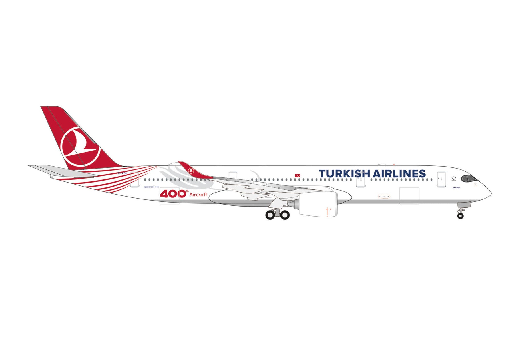 【予約商品】A350-900 ターキッシュ・エアラインズ “400th Aircraft” “Tek Yurek” TC-LGH 1/500 (HE20231020) [537230]