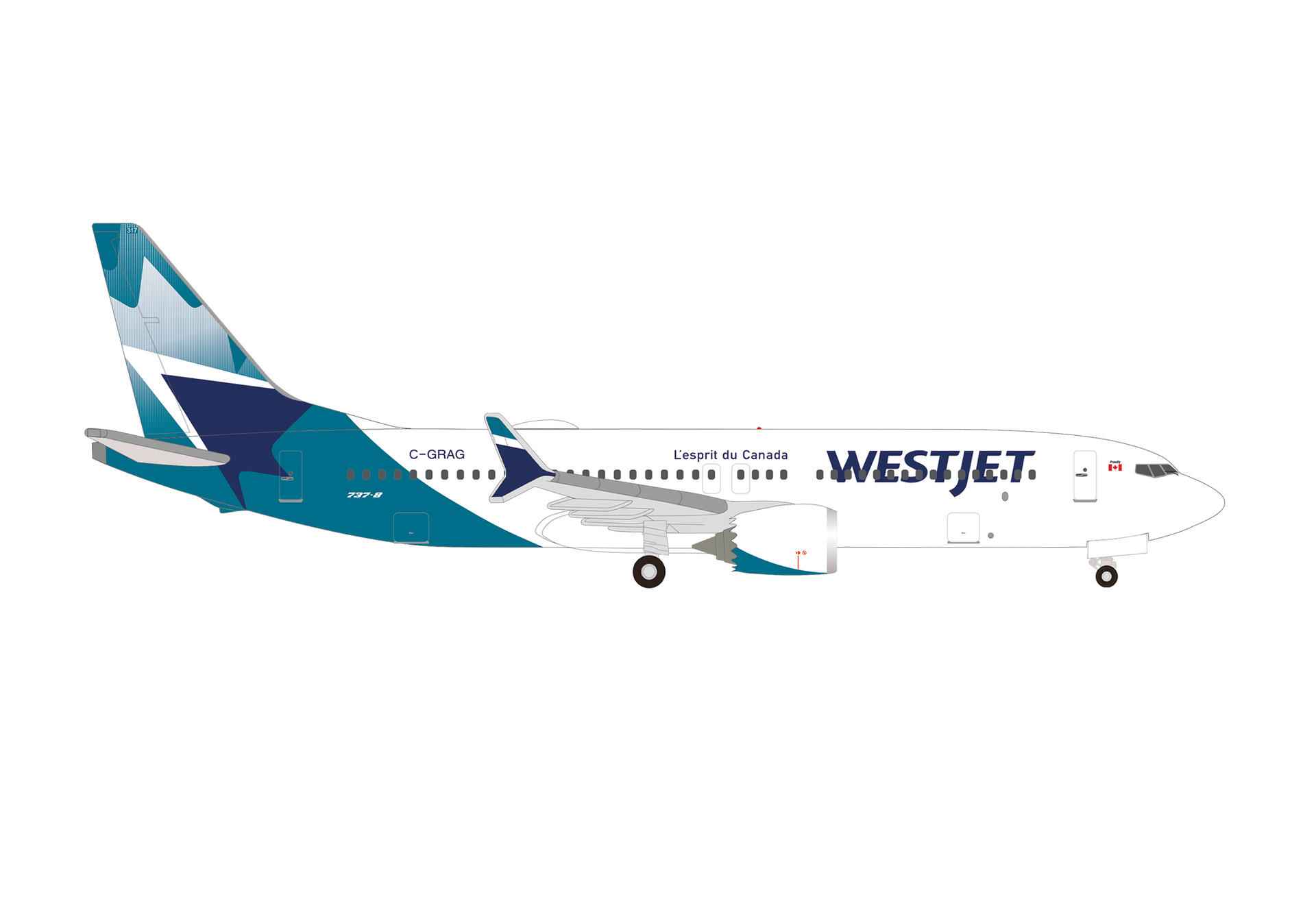 737 Max 8 WestJet Airlines C-GRAG 1/500 [537803] 