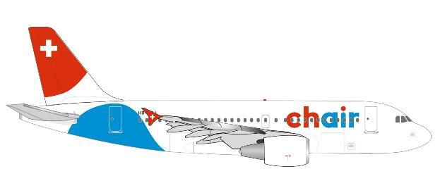 Herpa Wings A319 チェアー航空 HB-JOJ 1/500 [537926]