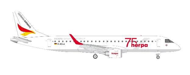 Herpa Wings E190 ジャーマン・エアウェイズ Herpa 75 Years D-ACJJ 1