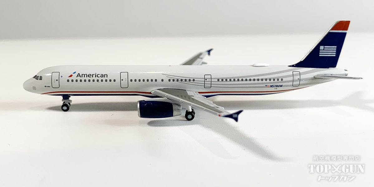 Herpa Wings A321 アメリカン航空 US Airways Heritage livery N578UW