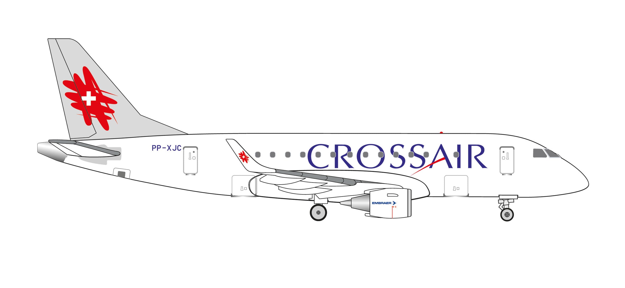 Herpa Wings E170 クロスエア PP-XJC 1/500 [538824]