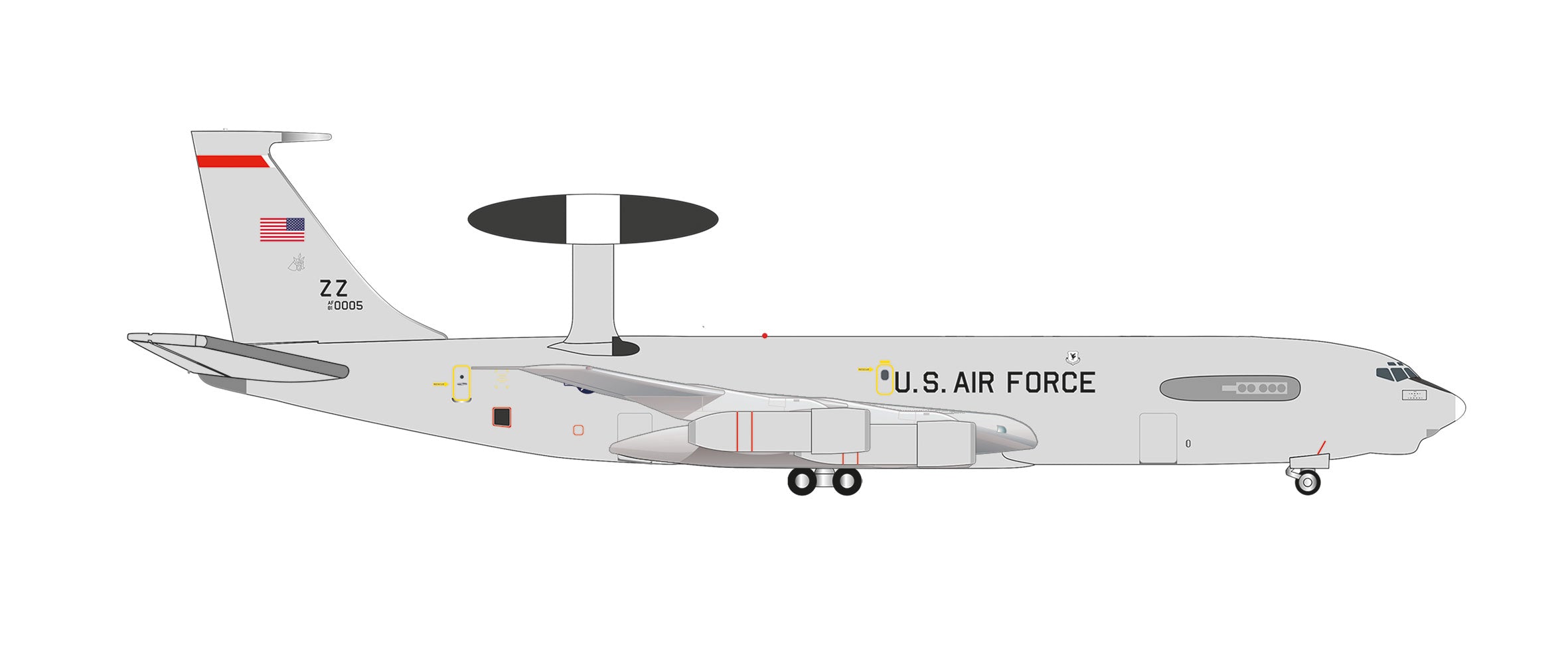 Herpa Wings E-3 アメリカ空軍 第961空中管制飛行隊 嘉手納基地 81