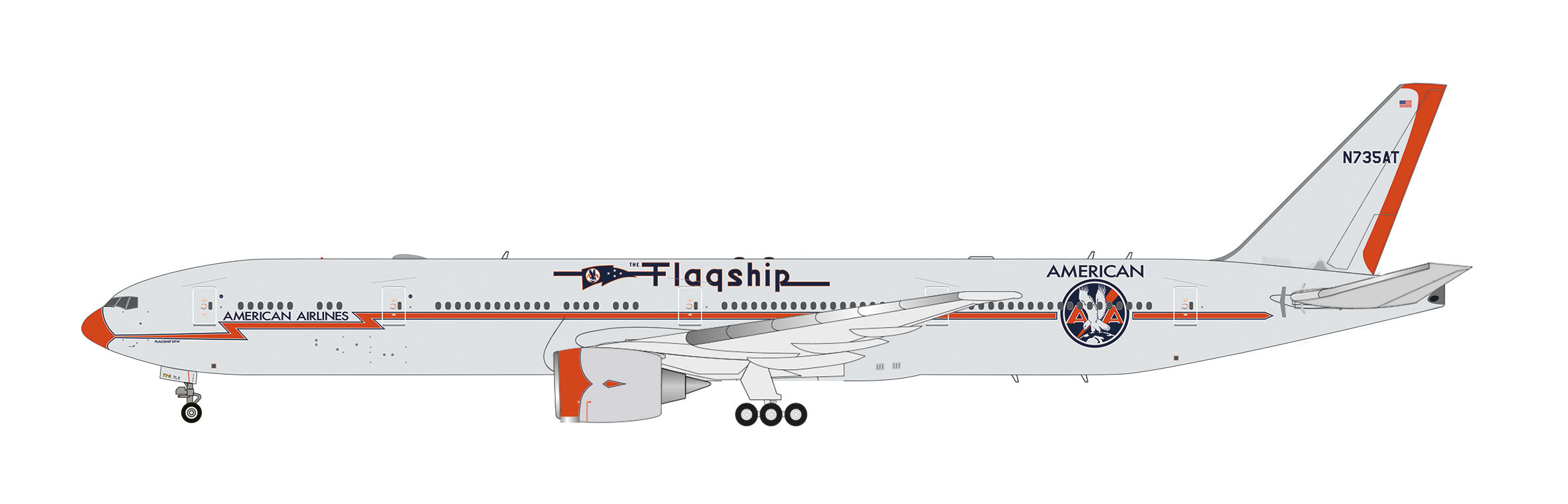 ※予約受付終了【予約商品】777-300ER アメリカン航空 「Flagship Heritage Livery」 N735AT 1/500 (HE20260125) [539173]
