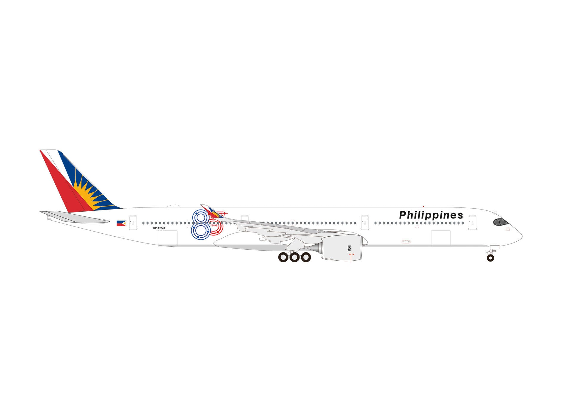【予約商品】A350-1000 フィリピン航空 「85 Years」 RP-C3510 1/500 (HE20260502)［539302］