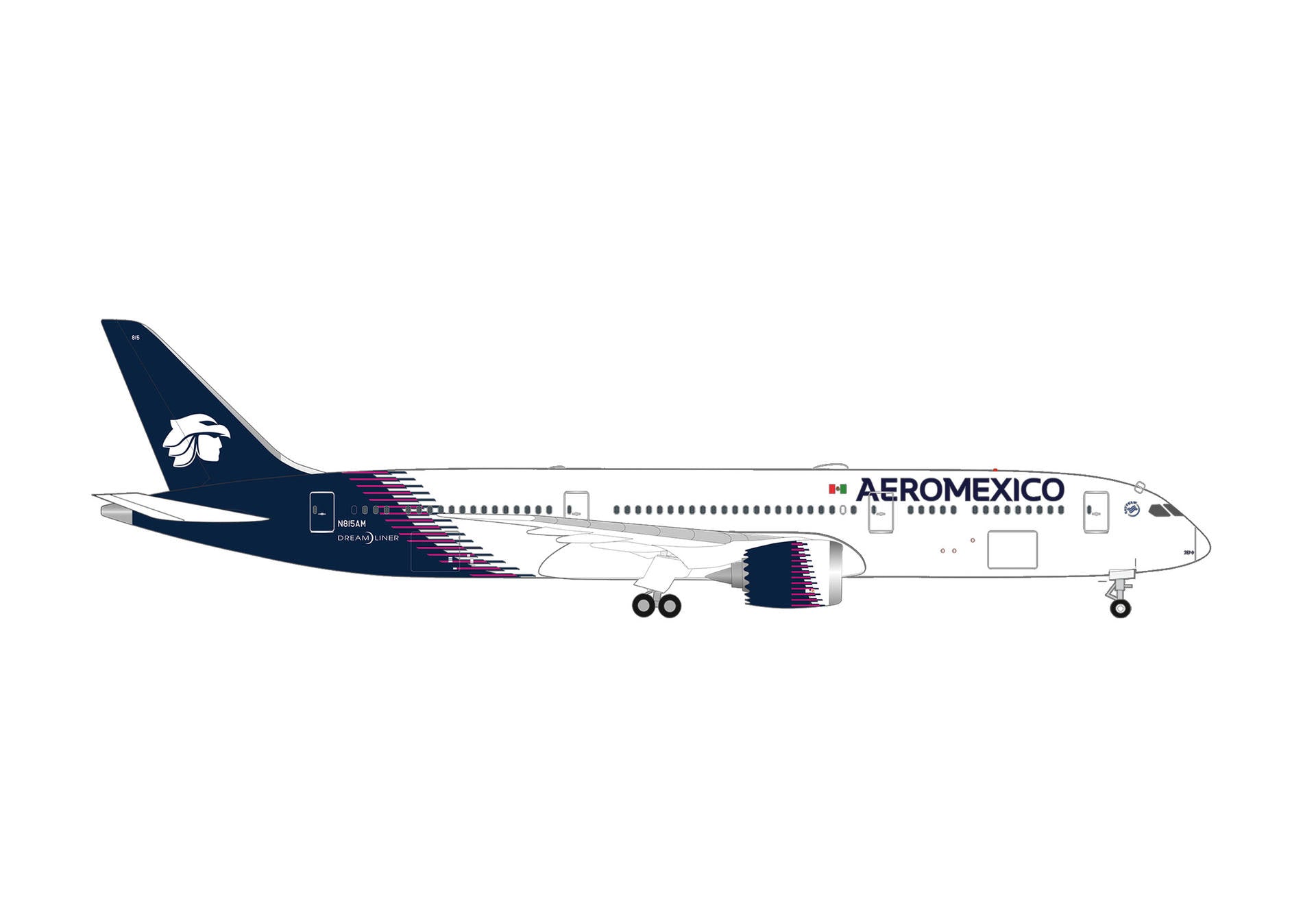 B787-9 アエロメヒコ航空 新塗装 N815AM 1/500 [539425]