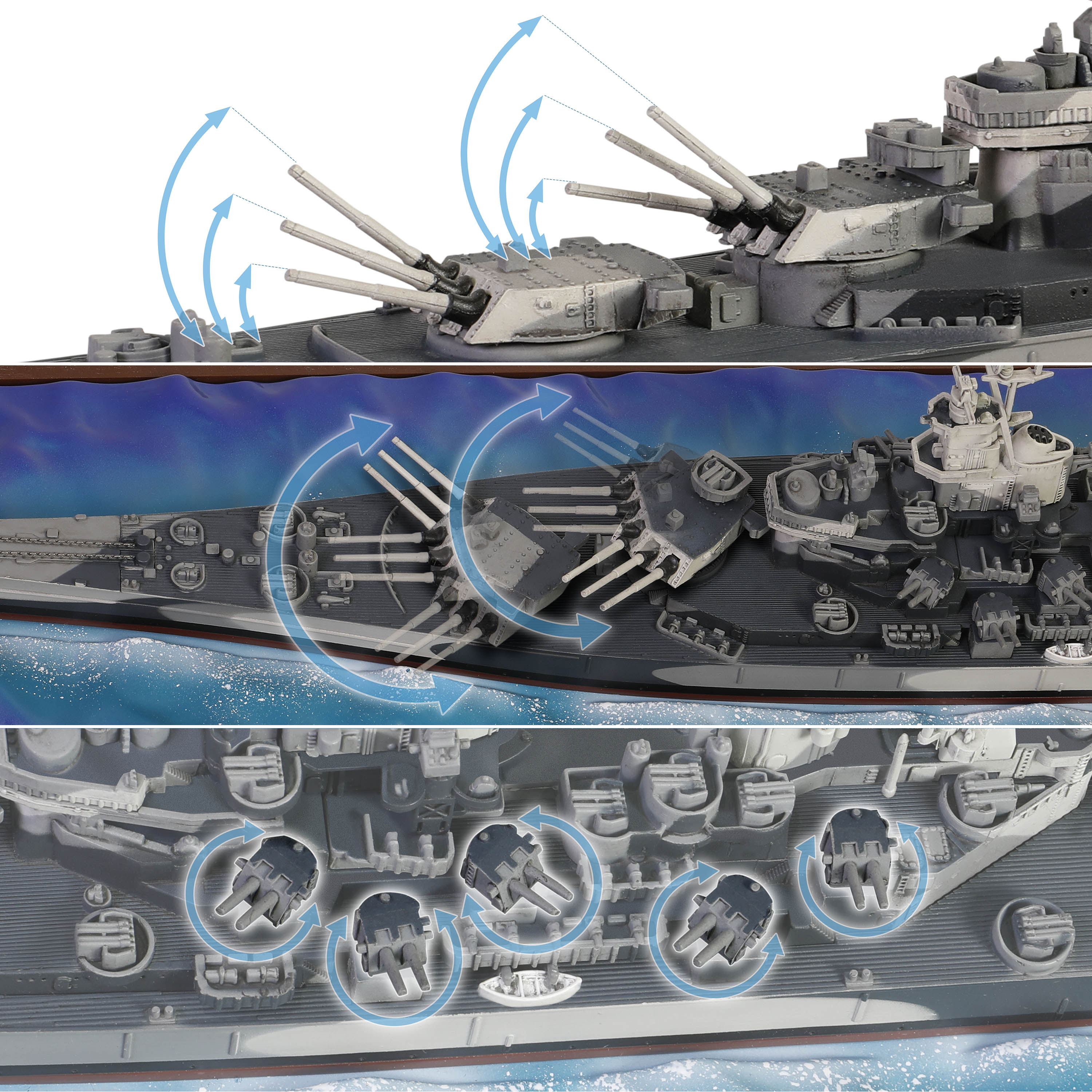 アメリカ海軍 戦艦 ミズーリ 喫水線仕様 雲形迷彩 1/700 [55716]