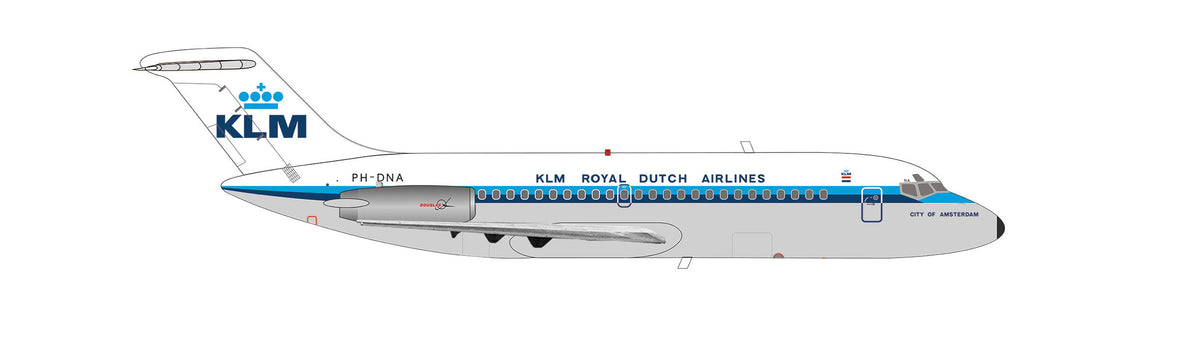 DC-9-15 KLMオランダ航空 1970年代 PH-DNA  「Amsterdam」 1/200 [572224]
