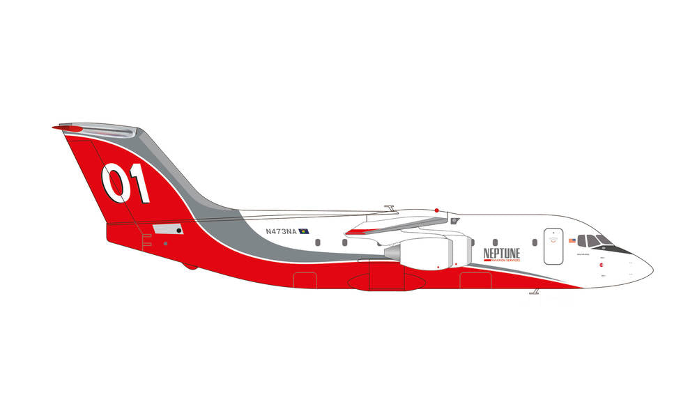 最も優遇の Herpa Wings BAe 146-200 ネプチューン・エイビエーション 航空機・ヘリコプター