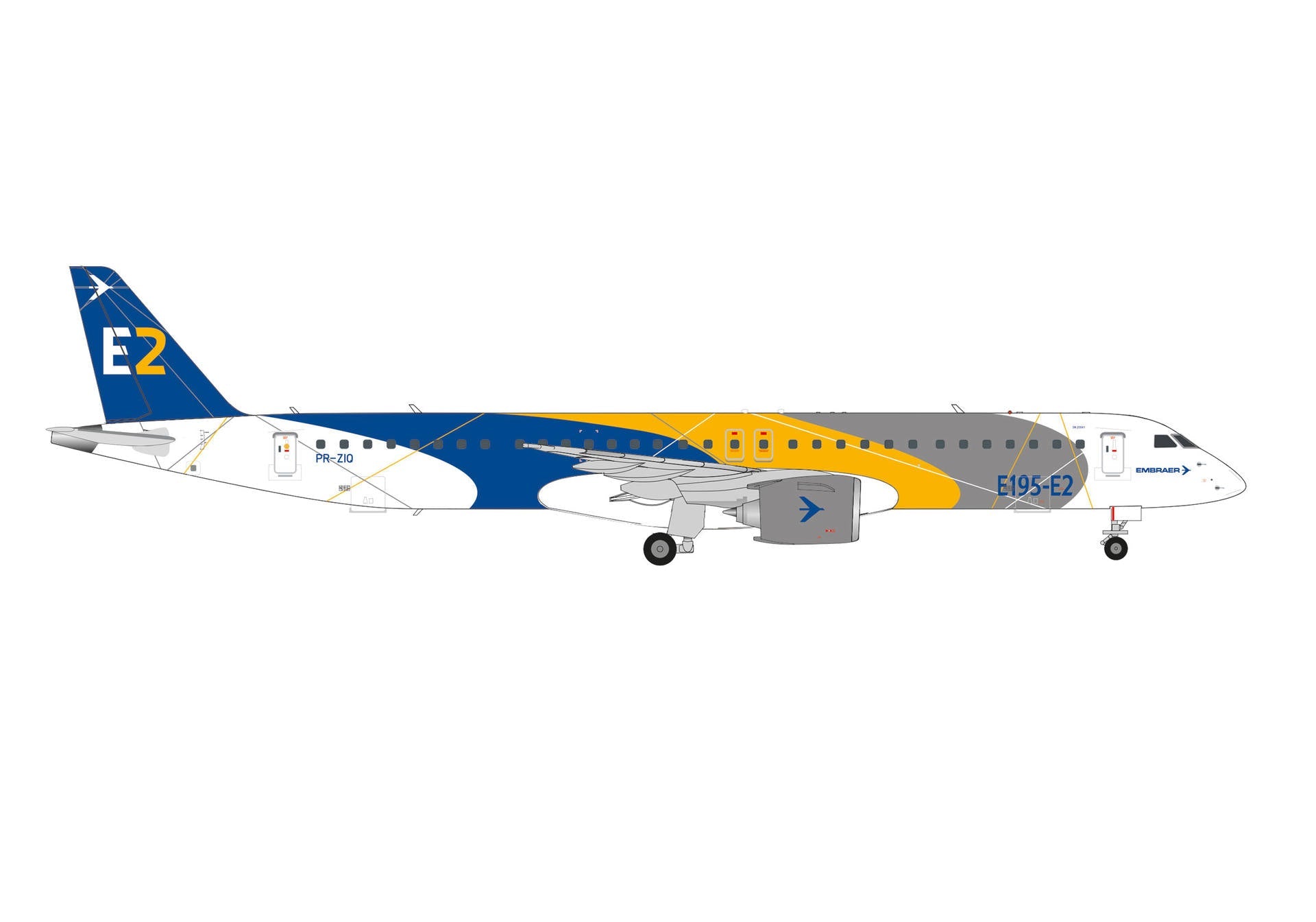 E195-E2 Embraer Corporate Color PR-ZIQ 1/200 *Plastic [572842] 