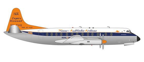 【予約商品】ビッカース バイカウント800 トランスオーストラリア航空 “McDouall Stuart” VH-TVQ  1/200 (HE20230825) [572859]