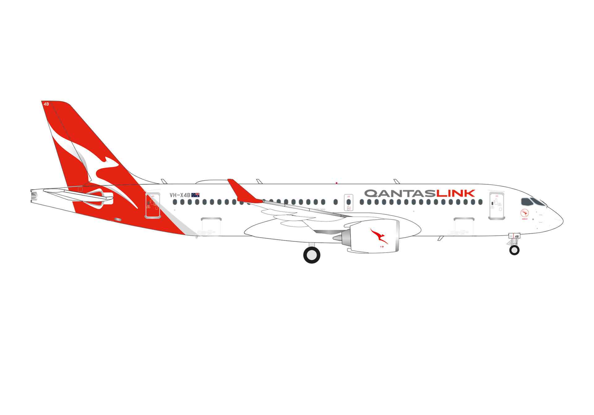 [Pre-order item] A220-300 Qantaslink VH-X4B “Koala” 1/200 (HE20240620) [573184] 